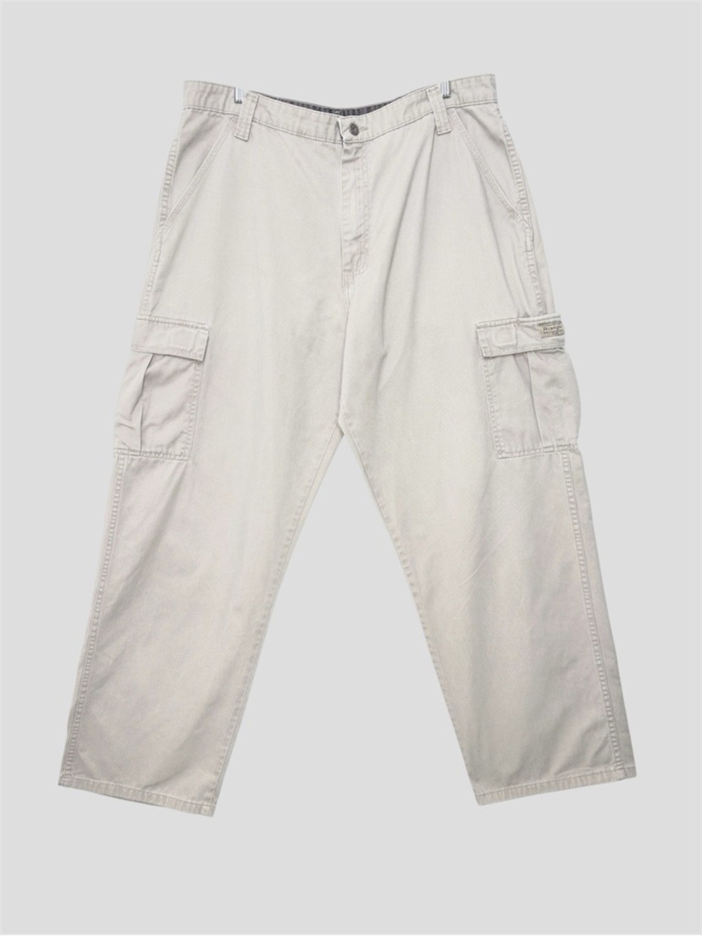 Vintage Wrangler Cargo Pants Men’s 36x30 Grey Cotton Twill Utility Workwear L
